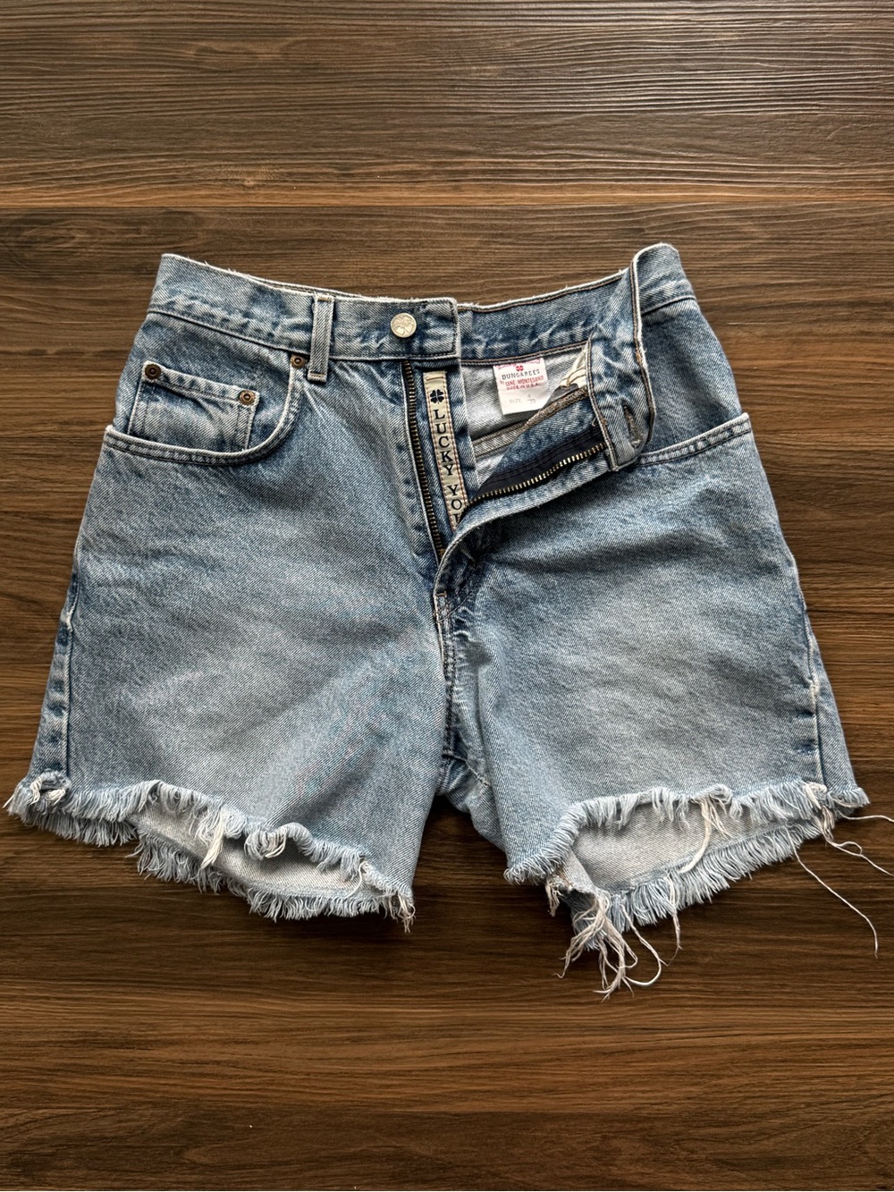 Lucky Brand Light Blue Frayed Hem Denim Shorts
